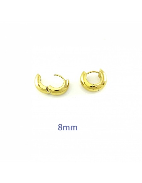 Aros Chunky 8 mm Dorados (PAR)
