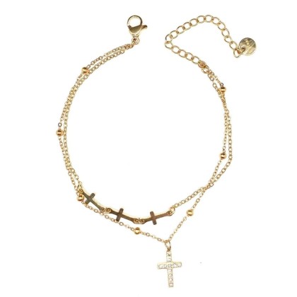 Pulsera Doble Cruces