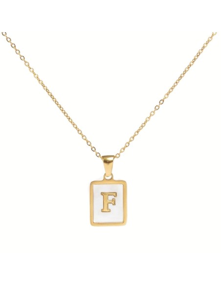 Collar Inicial Rectangular F