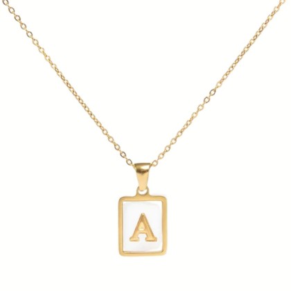 Collar Inicial Rectangular A