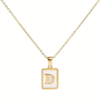 Collar Inicial Rectangular D