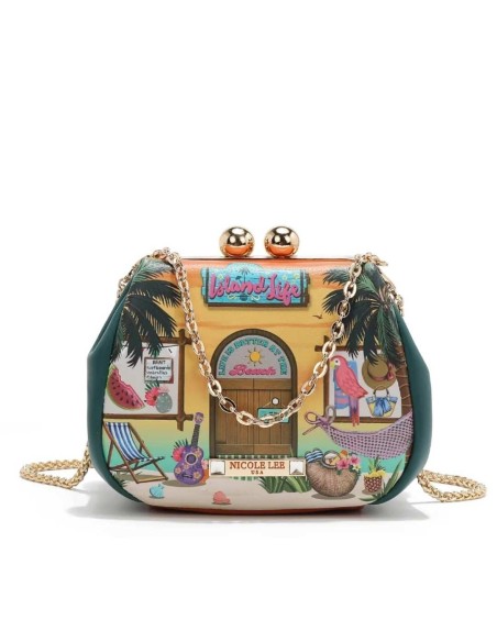 Mini Bolso Cruzado con cierre Kiss Lock Sun & Sand