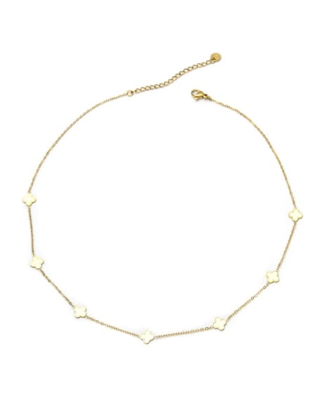 Collar Flores Blancas