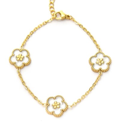 Pulsera Flores Blancas