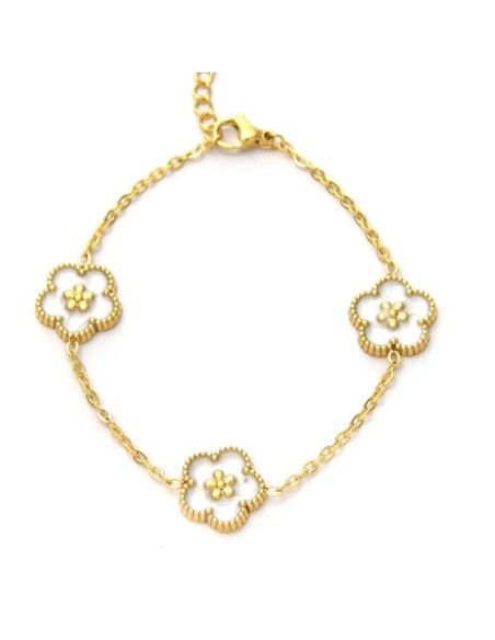 Pulsera Flores Blancas