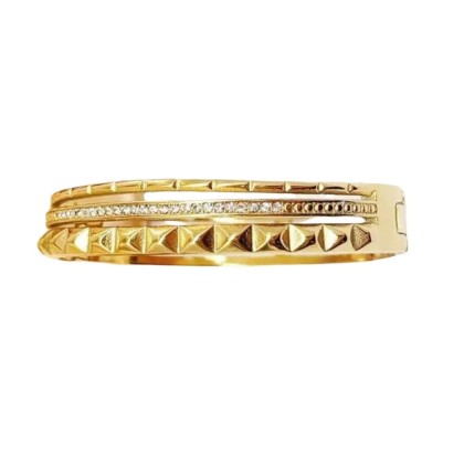 Brazalete Triple Línea de Circonitas