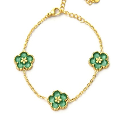 Pulsera Flores Verdes