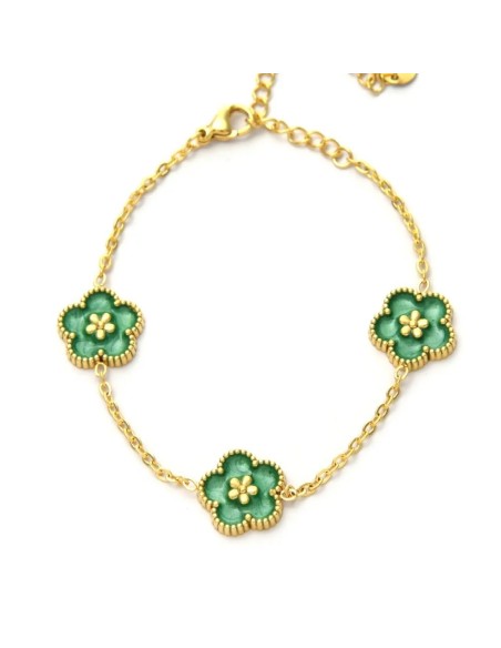 Pulsera Flores Verdes