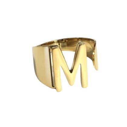 Anillo Letra M Dorado
