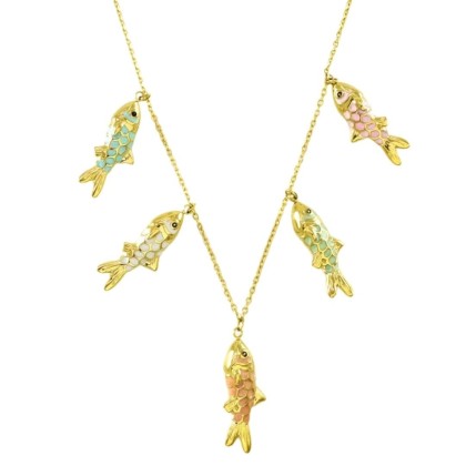 Collar Peces Esmaltados Colores