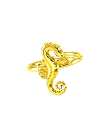Anillo Caballito de Mar Dorado