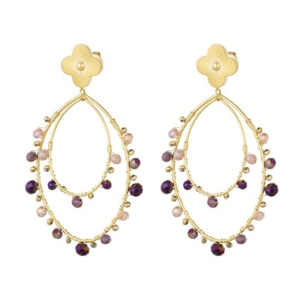 Pendientes Lisa Violeta (PAR)